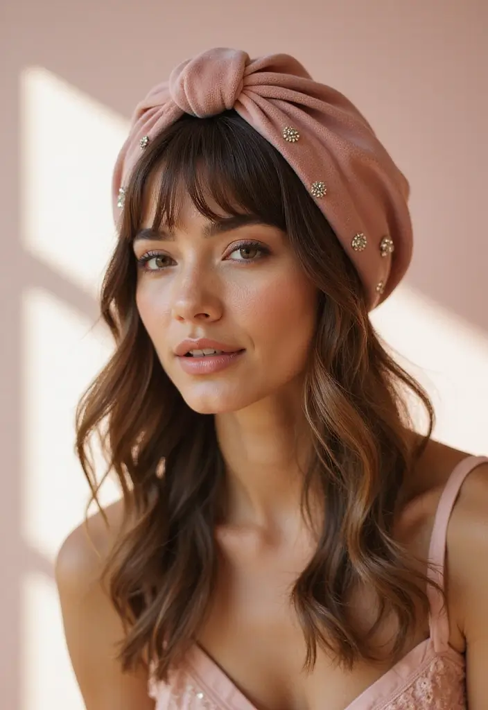 23 Hairstyles to Hide Bangs Perfectly and Stylishly - 11. Hairband Tuck