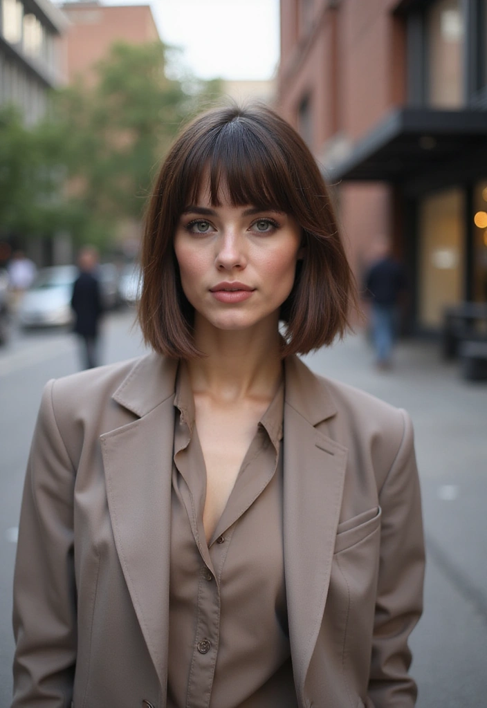 23 Hairstyles to Hide Bangs Perfectly and Stylishly - 9. Sleek Bob with Hidden Bangs