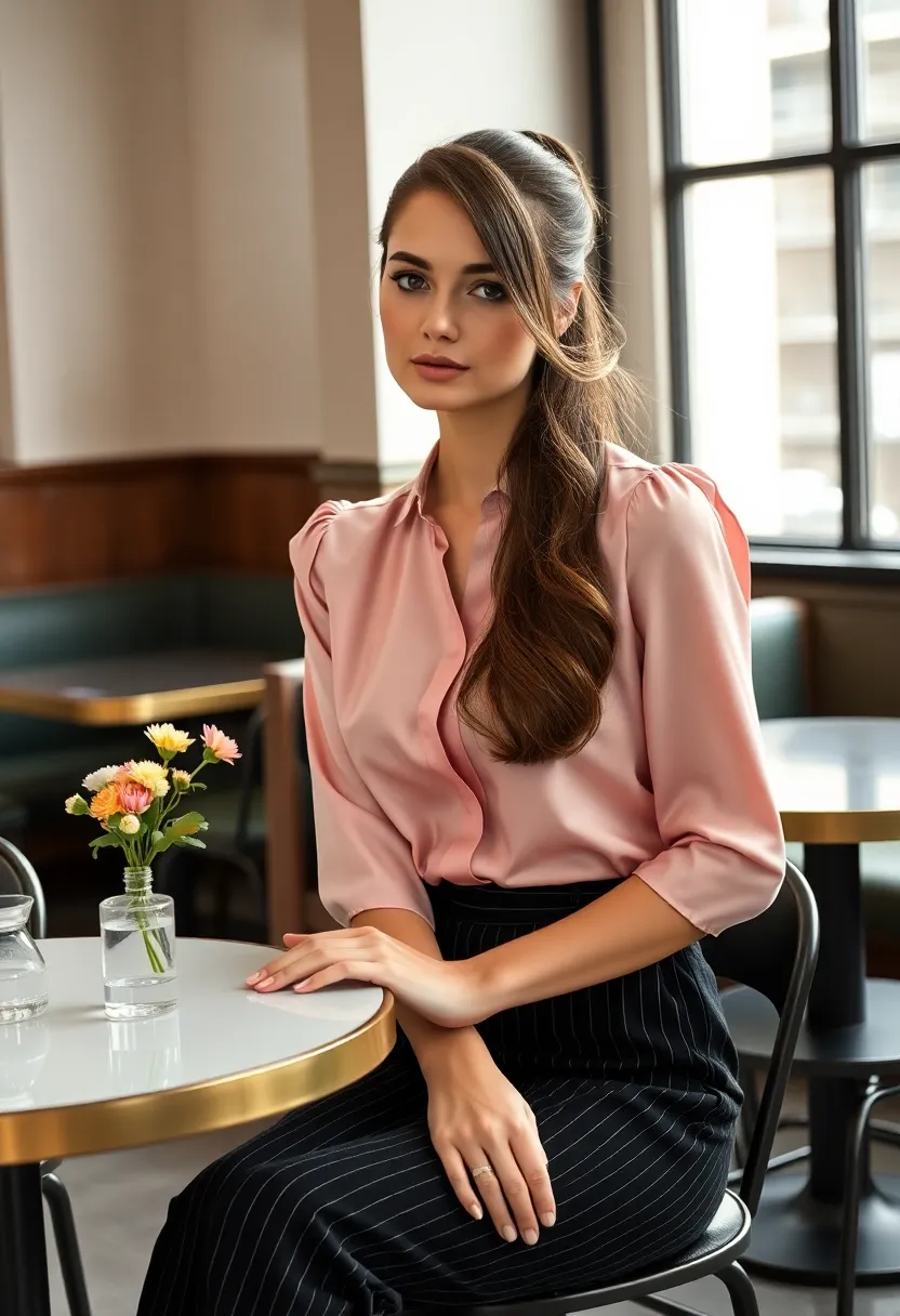 23 Sleek Hairstyles Slick Back Looks for Confidence - 20. Sleek Half Pony with Volume