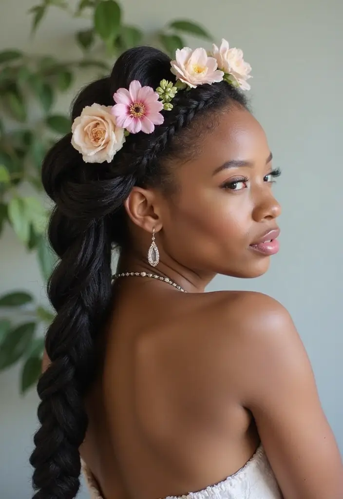 24 Beautiful Hairstyles Over Locs to Flaunt Your Style - 11. Crown Braid Over Locs
