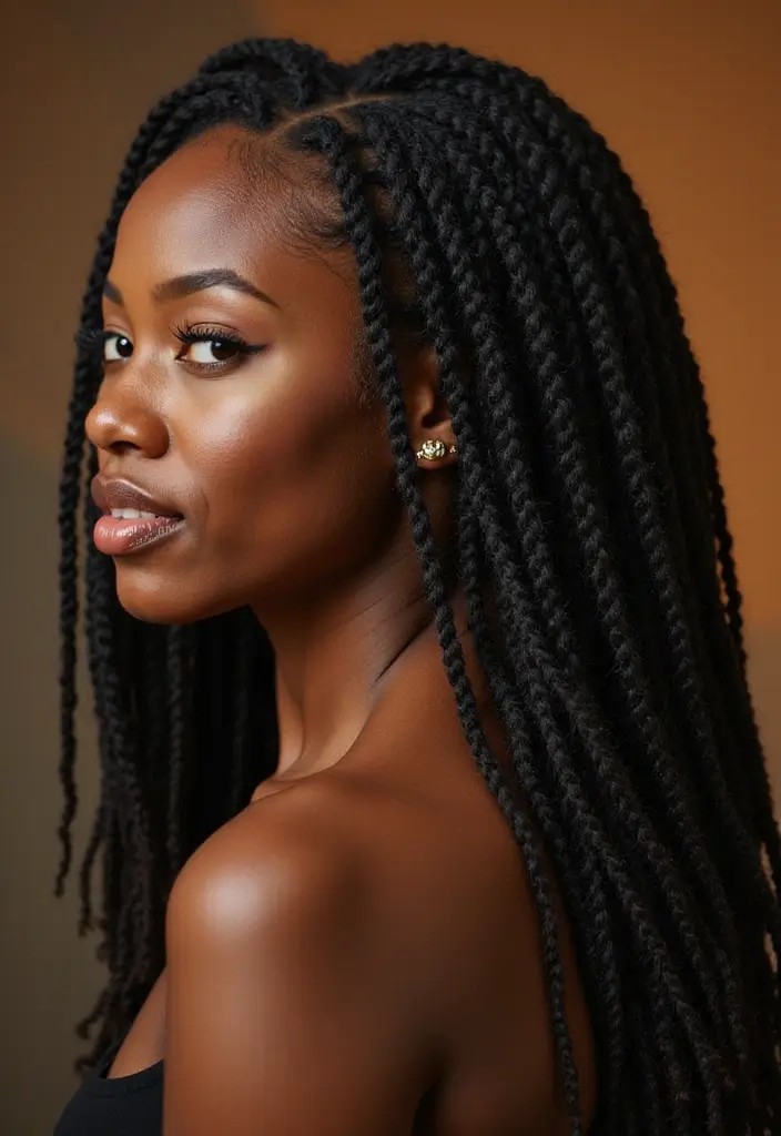 24 Beautiful Hairstyles Over Locs to Flaunt Your Style - 21. Protective Twists Over Locs