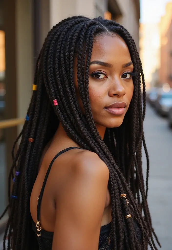 24 Beautiful Hairstyles Over Locs to Flaunt Your Style - 23. Layered Braid with Locs