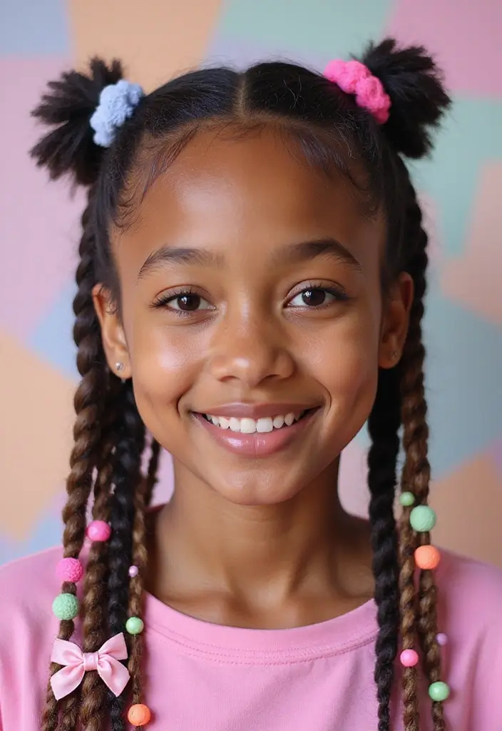 24 Beautiful Hairstyles Over Locs to Flaunt Your Style - 24. Fun Pigtail Locs