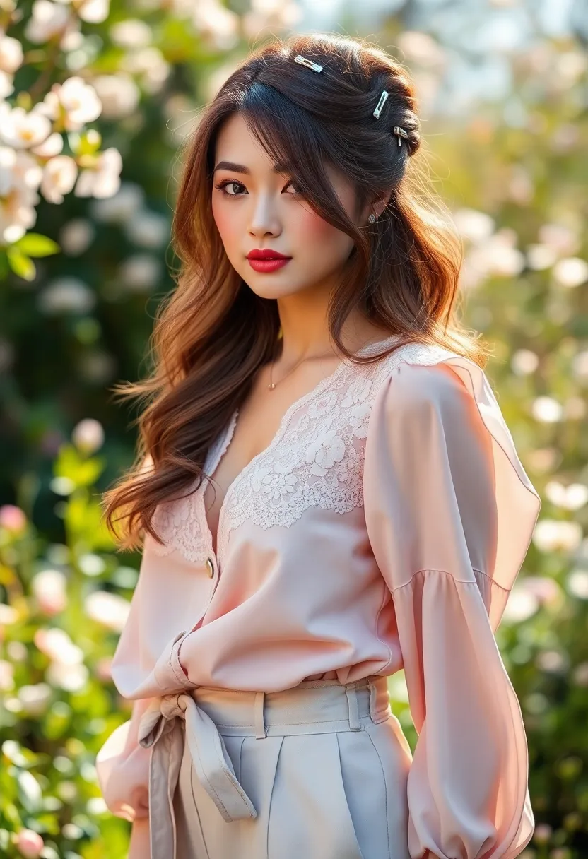 24 Butterfly Haircut Ideas to Refresh Your Style - 16. Half-Up Butterfly Style