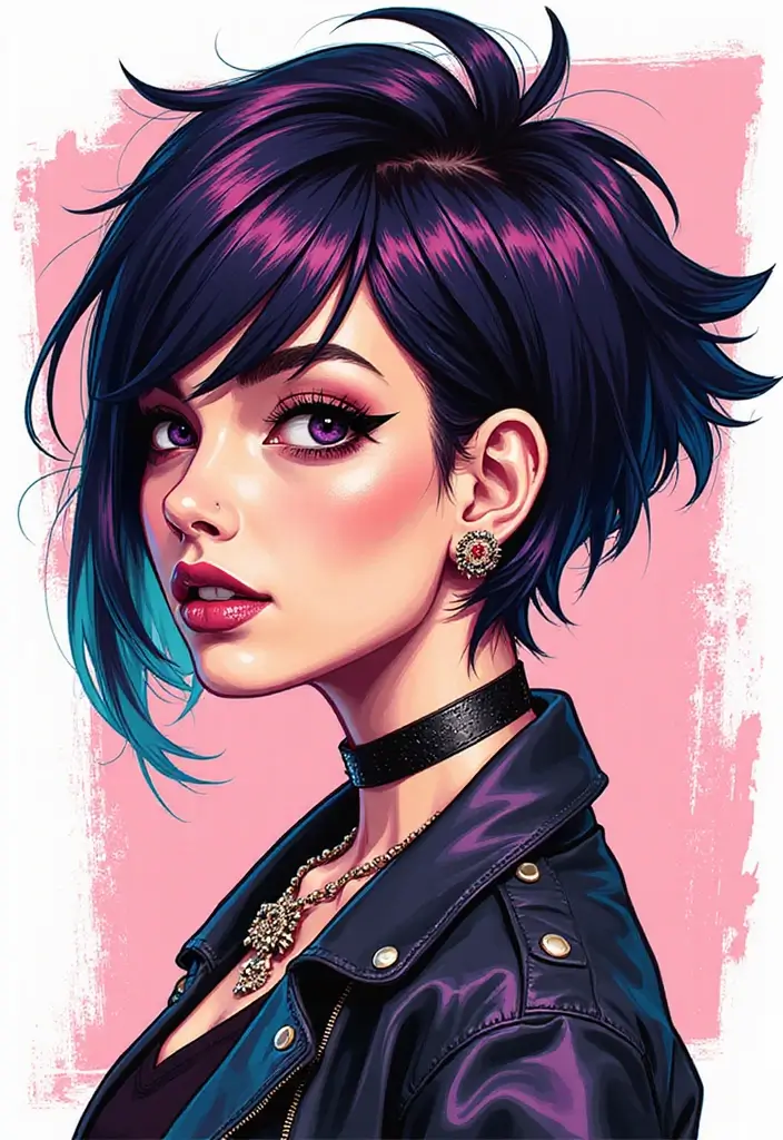 24 Creative Hairstyles Drawing Ideas for Inspiration - 2. Edgy Pixie Cuts
