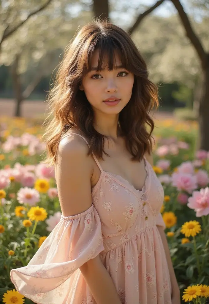 24 Eco-Friendly Haircuts for Medium Length Hair That Works Well - 12. Soft Layers with Bangs