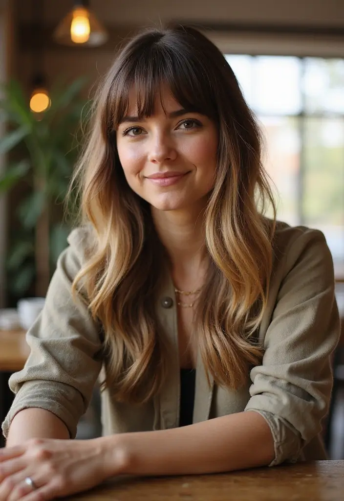 24 Eco-Friendly Haircuts for Medium Length Hair That Works Well - 7. Curtain Bangs with Medium Length