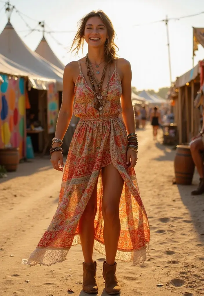 24 Effortless Bohemian Hairstyles Down for Festivals - 13. Messy Low Ponytail