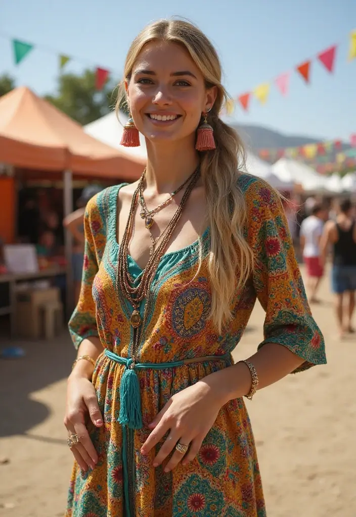 24 Effortless Bohemian Hairstyles Down for Festivals - 6. Twisted Ponytail