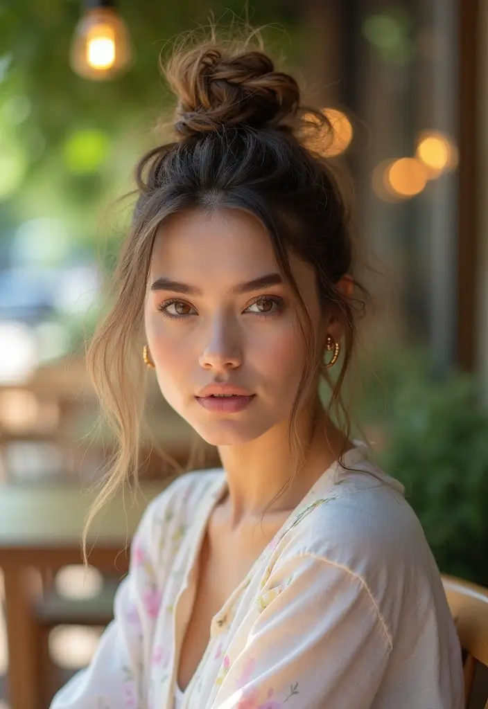 24 Hair Style Ideas to Refresh Your Look - 15. Messy Bun with a Twist