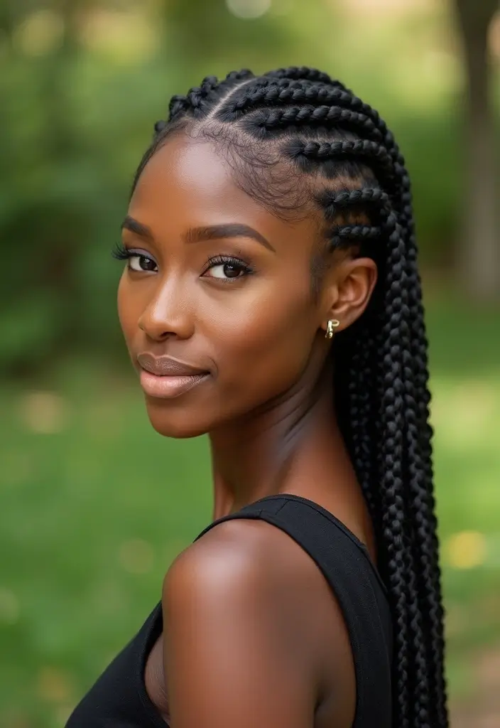 24 Hair Styles Braids Ideas for Every Hair Type - 1. Classic Box Braids
