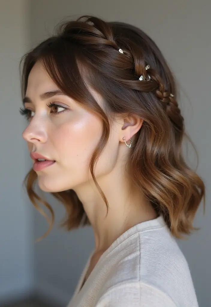 24 Hair Styles for Short Hair That Are Fun and Easy - 5. Side Braid Twist