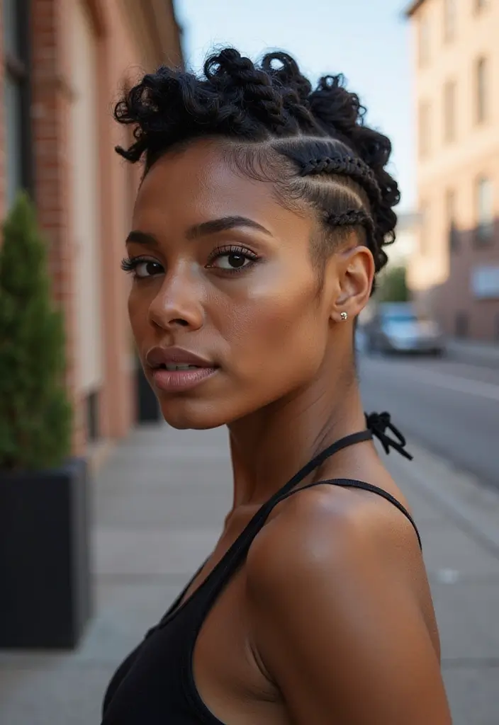 24 Hair Styles for Short Hair That Are Fun and Easy - 7. Braided Faux Hawk