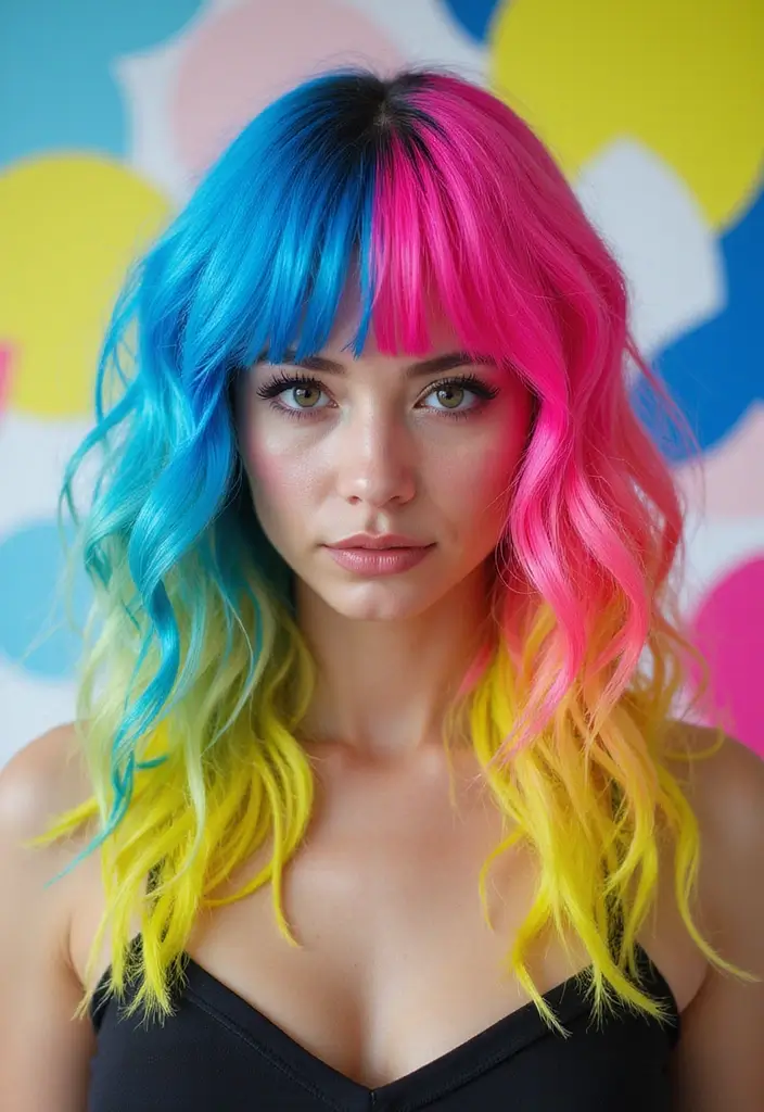 24 Haircut Designs to Express Your Personality - 10. Creative Color Blocks