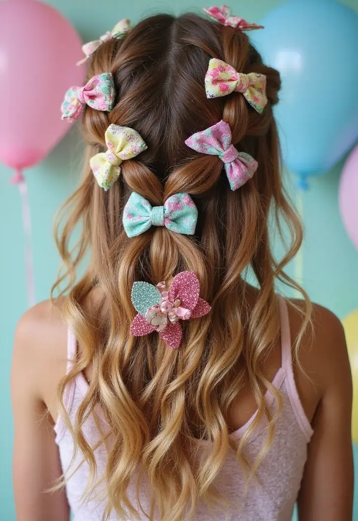 24 Haircut Designs to Express Your Personality - 23. Whimsical Hair Accessories