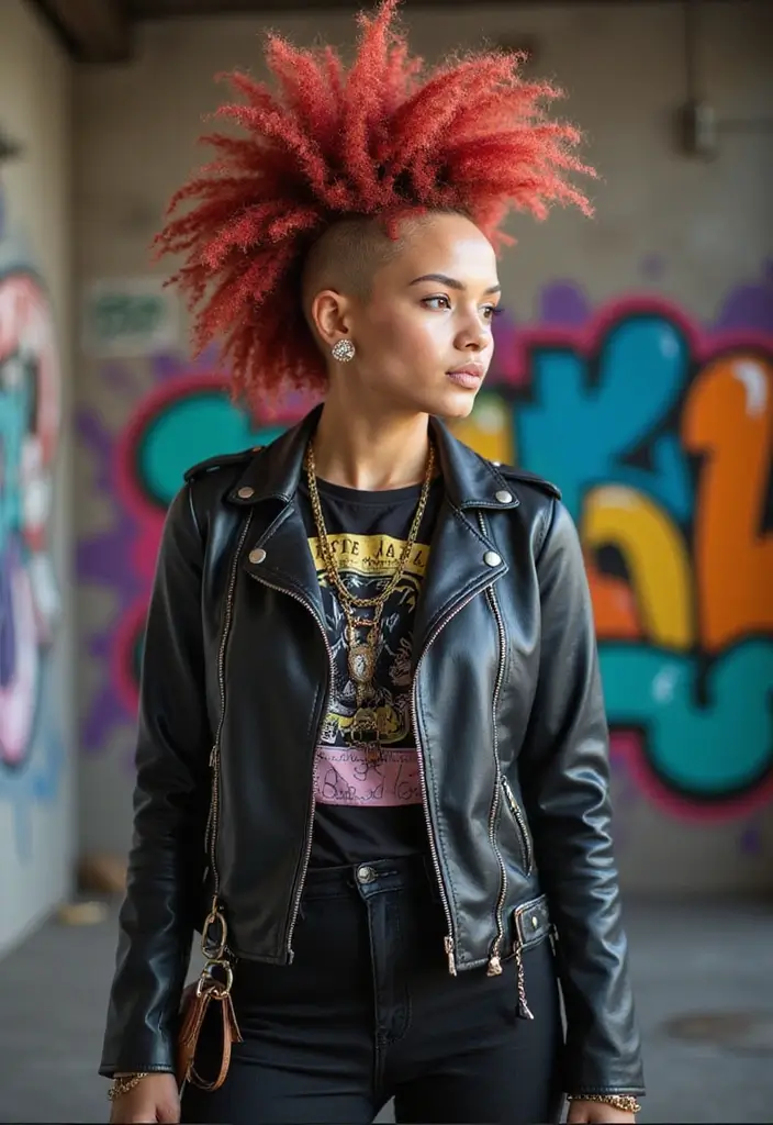 24 Haircut Designs to Express Your Personality - 4. Curly Mohawk
