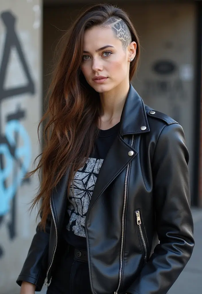 24 Haircut Designs to Express Your Personality - 8. Half-Shaved Head