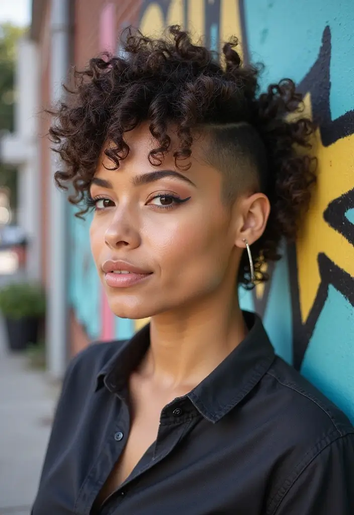 24 Haircut Short Styles That Are Timeless - 14. The Curly Fade