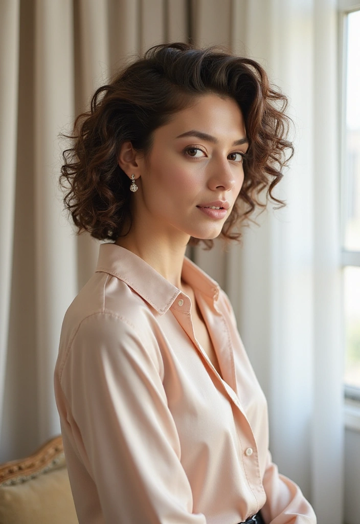 24 Haircut Short Styles That Are Timeless - 15. Soft Curls with an Undercut