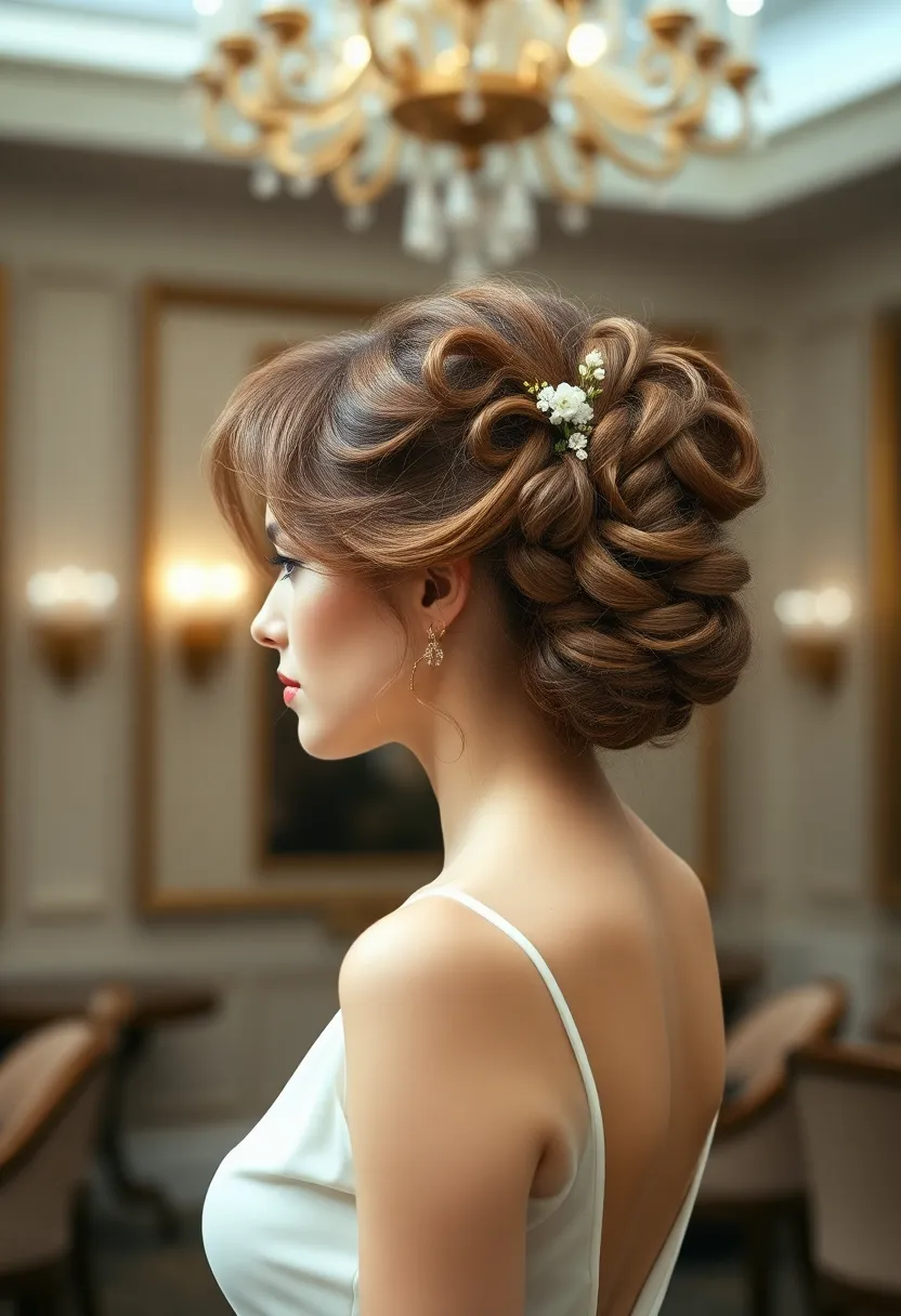 24 Haircut Short Styles That Are Timeless - 22. Curly Updo