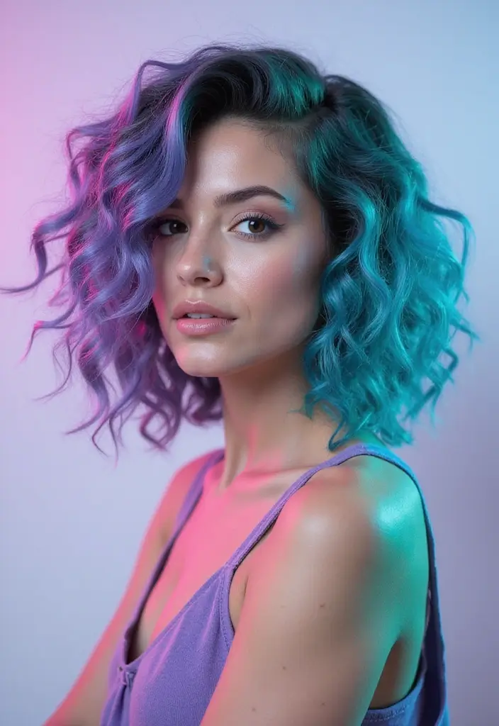 24 Haircut Short Styles That Are Timeless - 4. Asymmetrical Curly Cut