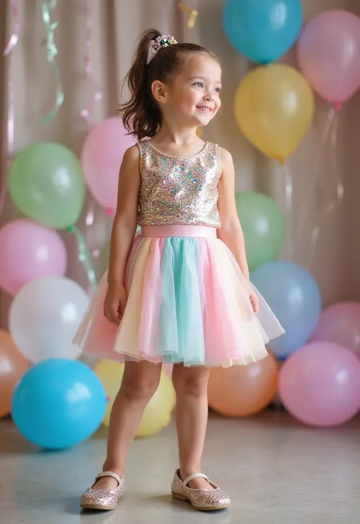24 Hairstyles for Thin Hair for Kids That Are Fun - 14. Pinned Back with Glitter