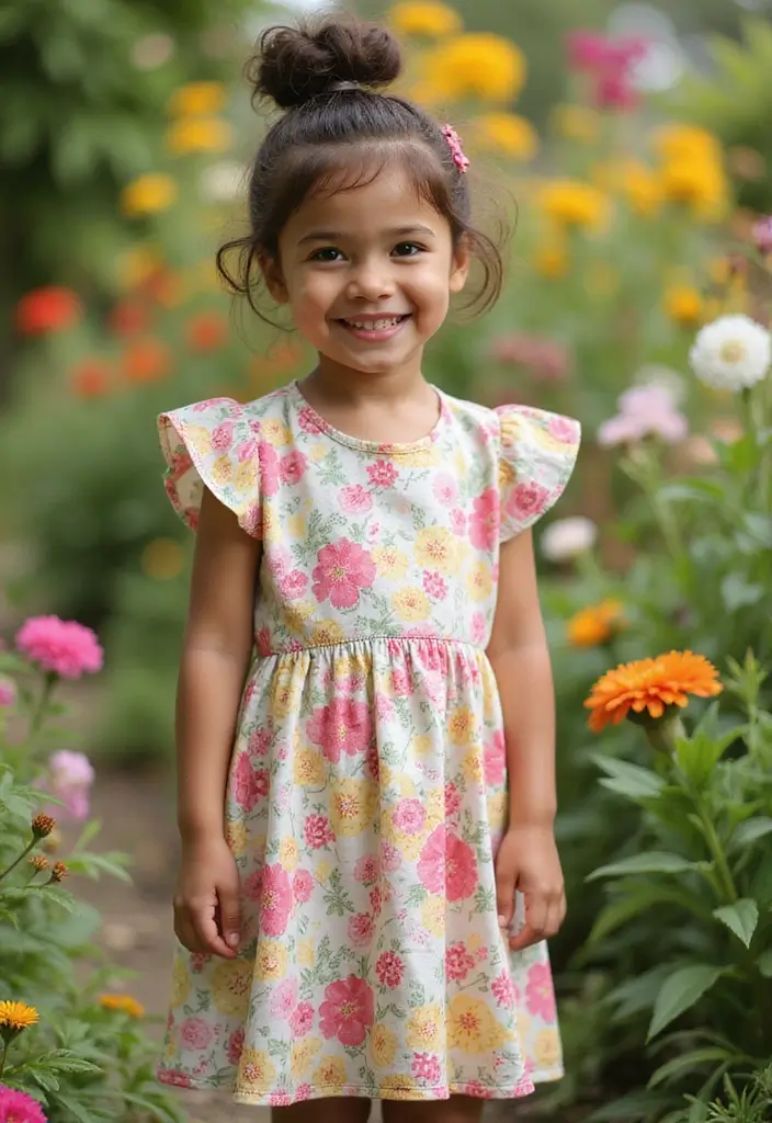 24 Hairstyles for Thin Hair for Kids That Are Fun - 18. Floral Accessory Elegance