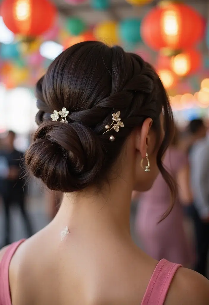 24 Hairstyles to Do with Braids for a Unique Look - 15. Sleek Braided Bun