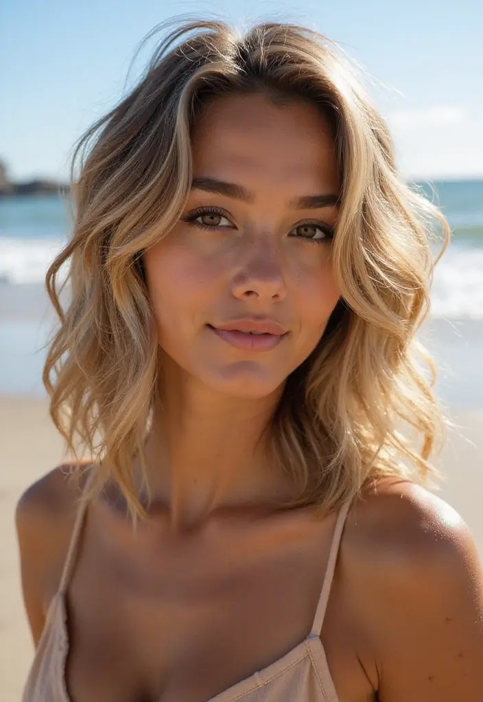 24 Low Maintenance Short Haircuts for Wavy Hair - 10. Tousled Wavy Lob