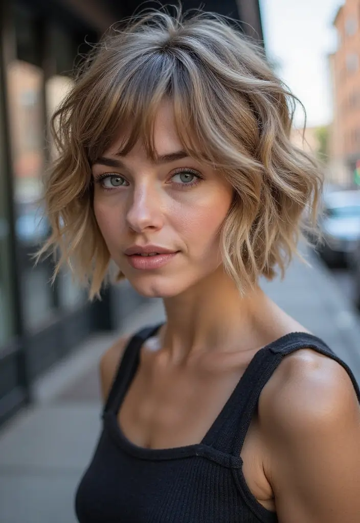 24 Low Maintenance Short Haircuts for Wavy Hair - 2. Shaggy Pixie Cut