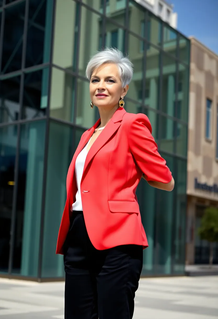 24 Medium Length Hairstyles for Women Over 50 That Shine - 18. The Trendy Pixie Cut