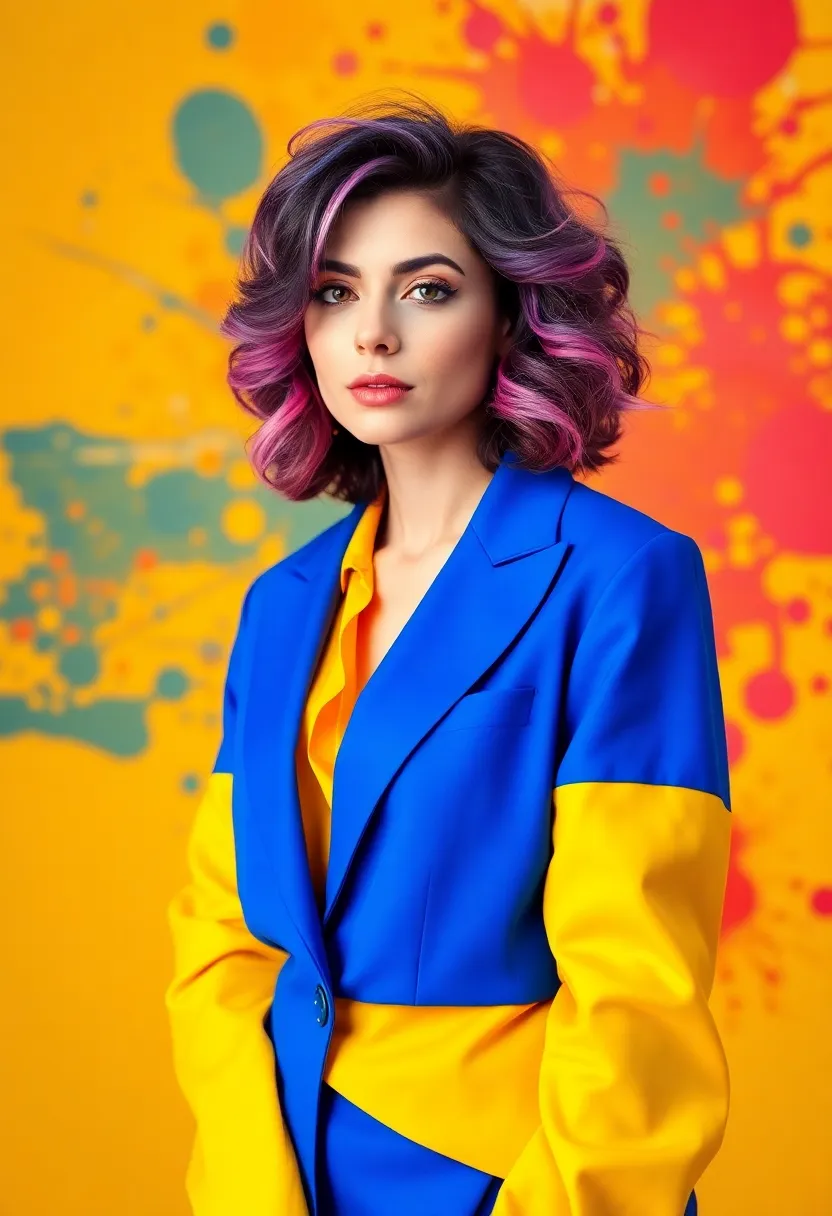24 Medium Length Shag Haircuts for a Trendy Look - 14. Shaggy Layers with Color Blocking