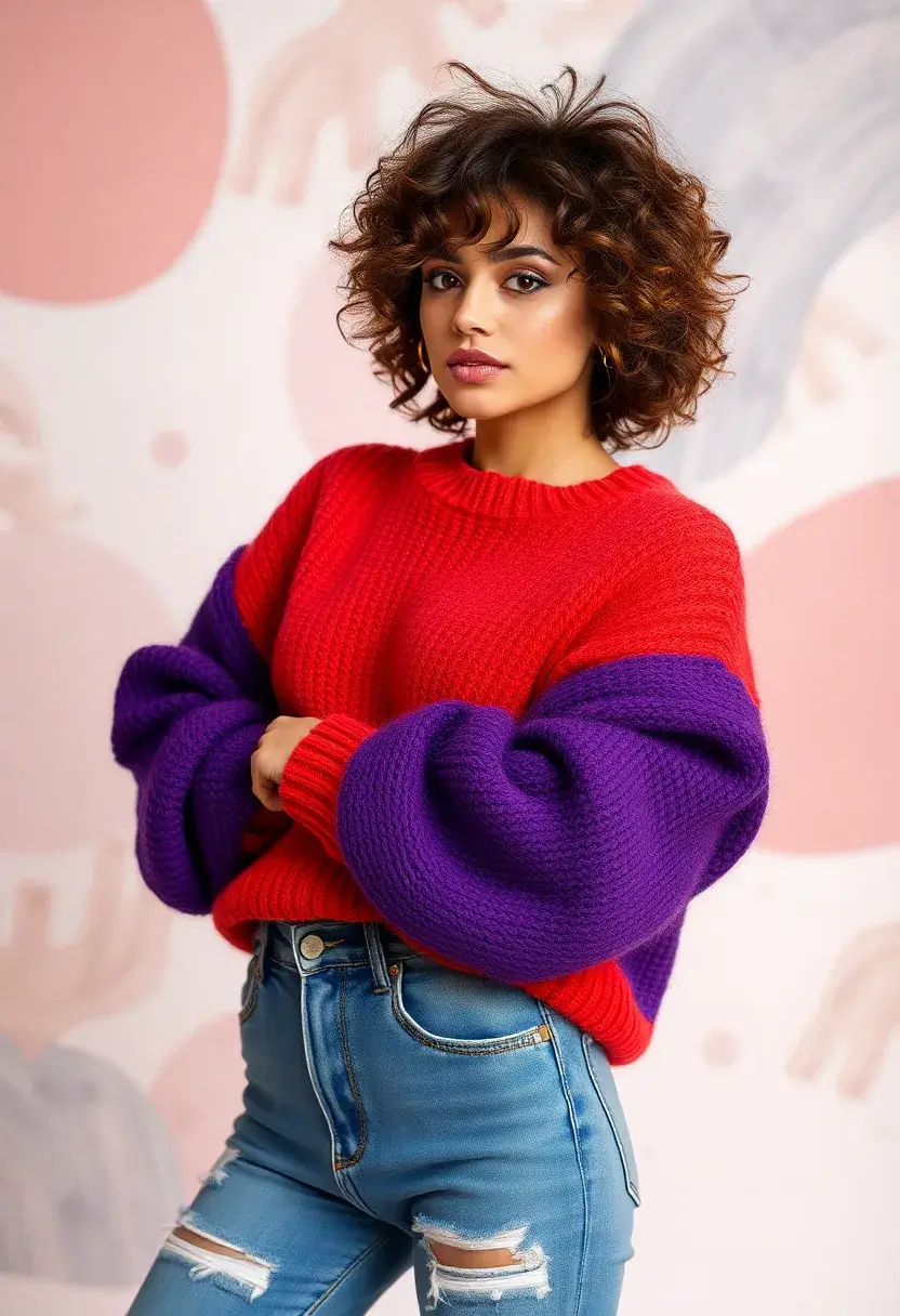 24 Medium Length Shag Haircuts for a Trendy Look - 23. Curly Shag with Layers and a Twist