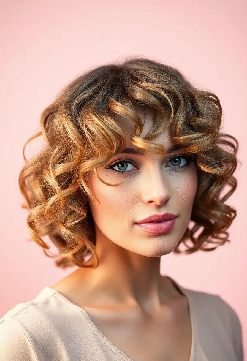 24 Medium Length Shag Haircuts for a Trendy Look - 6. Defined Curls with Shag