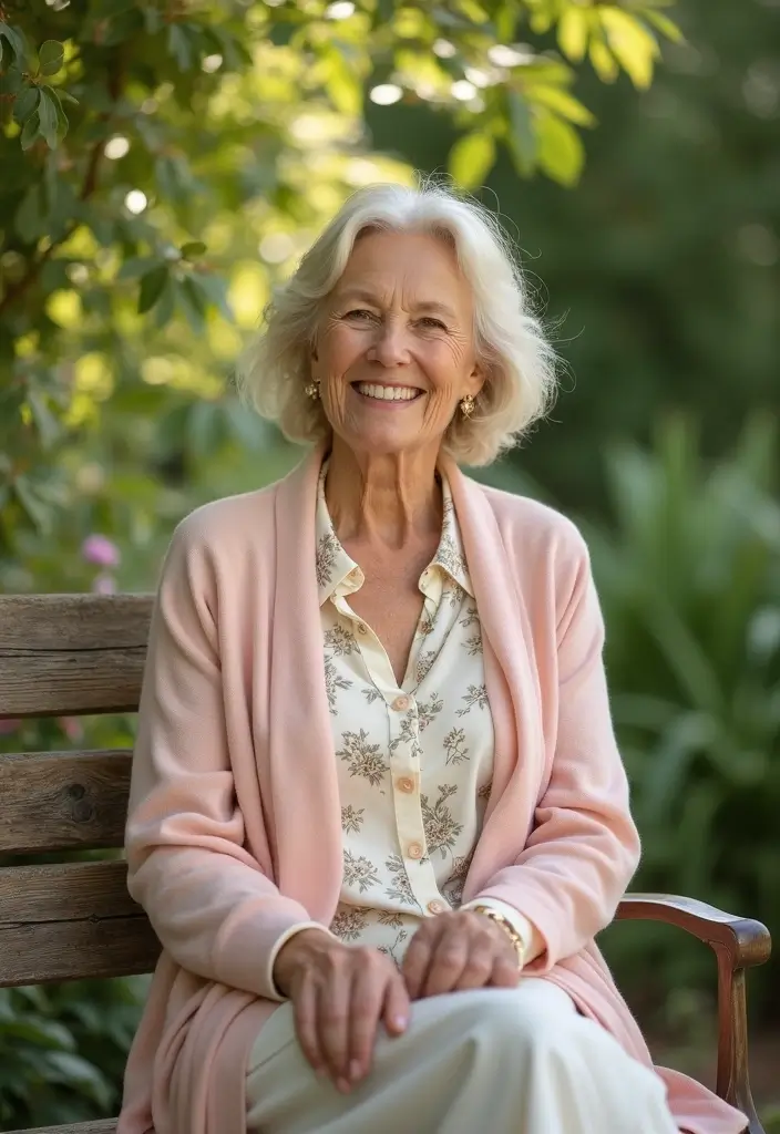 24 Short Hairstyles for Over 70 That Look Amazing - 16. Long Layers with Frame