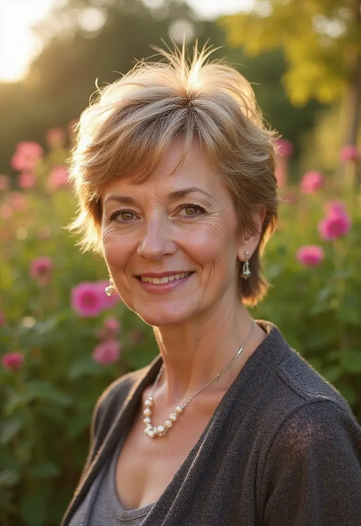 24 Short Hairstyles for Over 70 That Look Amazing - 2. Textured Pixie Cut