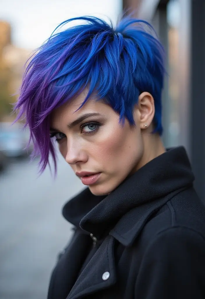 24 Short Shaggy Pixie Styles to Try Now - 1. Edgy Layered Pixie