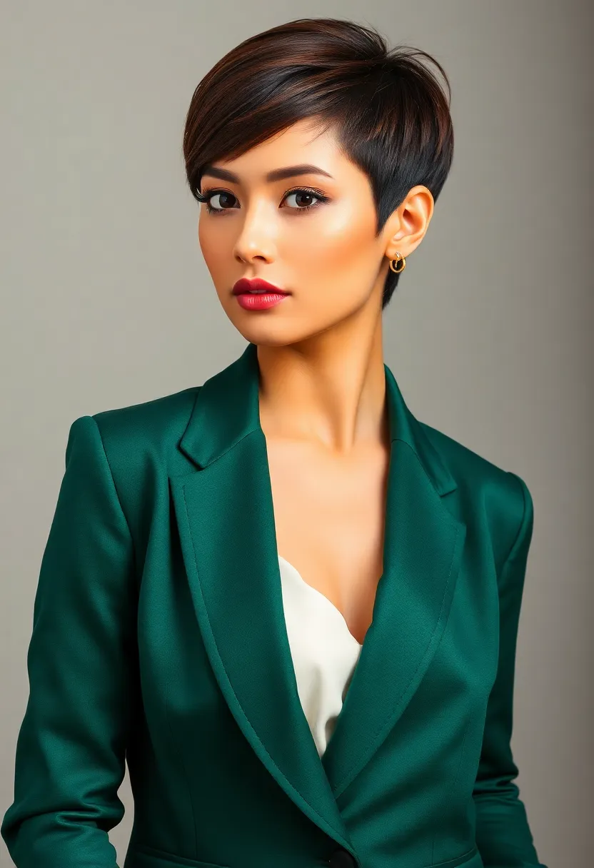 24 Short Shaggy Pixie Styles to Try Now - 19. Pixie with Side Swept Bangs