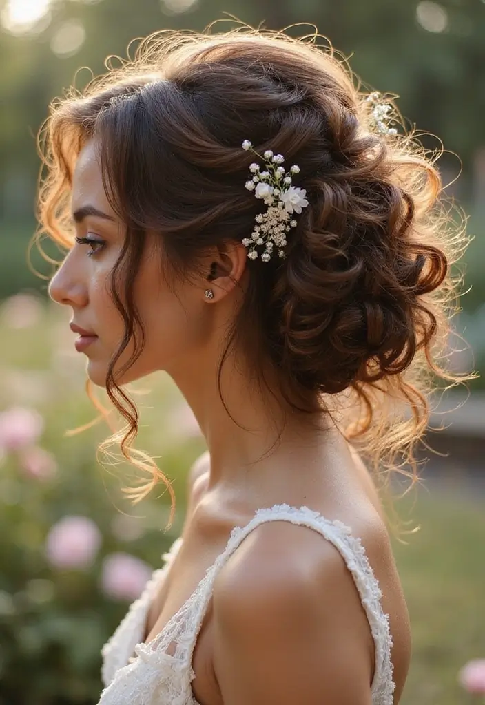 24 Volumizing Hairstyles for Thin Hair That Actually Work - 16. Curly Updo