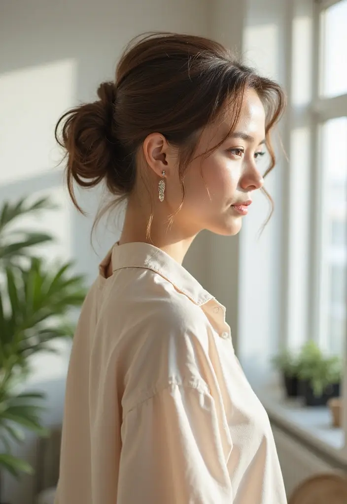 24 Volumizing Hairstyles for Thin Hair That Actually Work - 2. Messy Bun with Volume