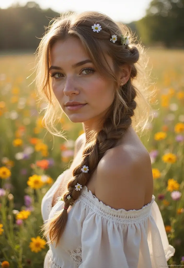 25 Bohemian-Inspired Hair Styles for Long Hair That Inspire - 1. The Classic Boho Braid