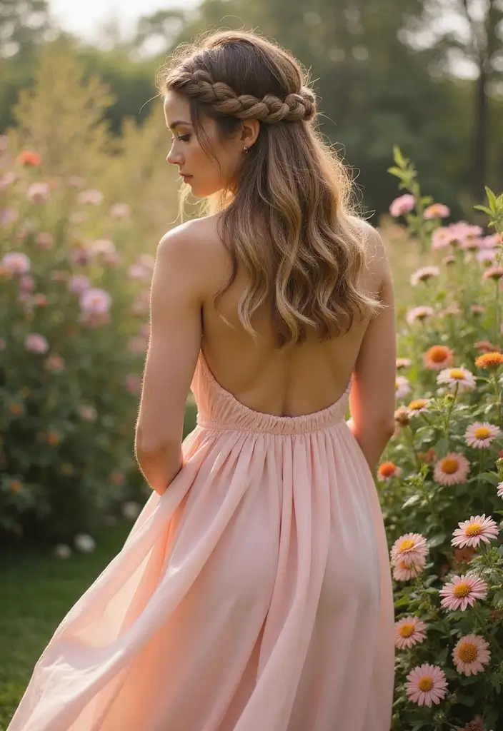 25 Bohemian-Inspired Hair Styles for Long Hair That Inspire - 12. Twisted Halo Braid
