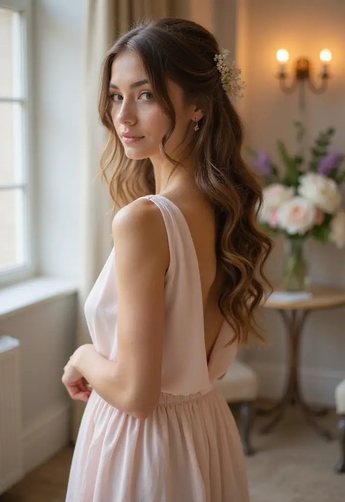 25 Bohemian-Inspired Hair Styles for Long Hair That Inspire - 13. Romantic Updo with Loose Curls