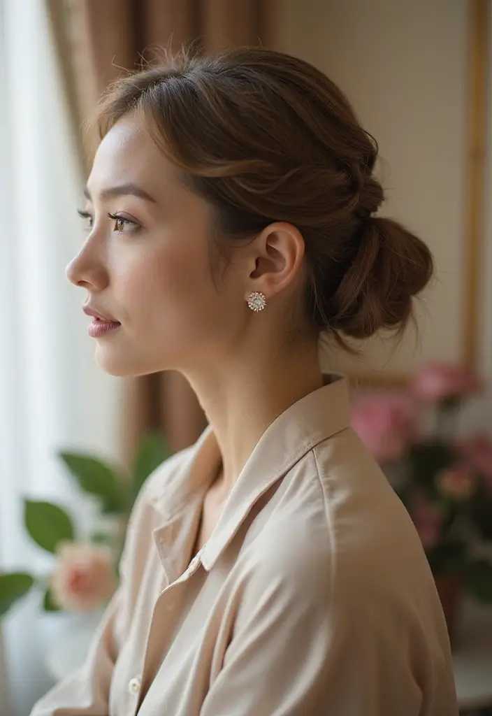 25 Bohemian-Inspired Hair Styles for Long Hair That Inspire - 18. Elegant Chignon with a Twist