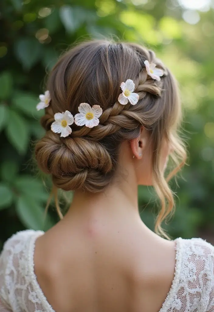 25 Bohemian-Inspired Hair Styles for Long Hair That Inspire - 20. Braid and Bun Combo