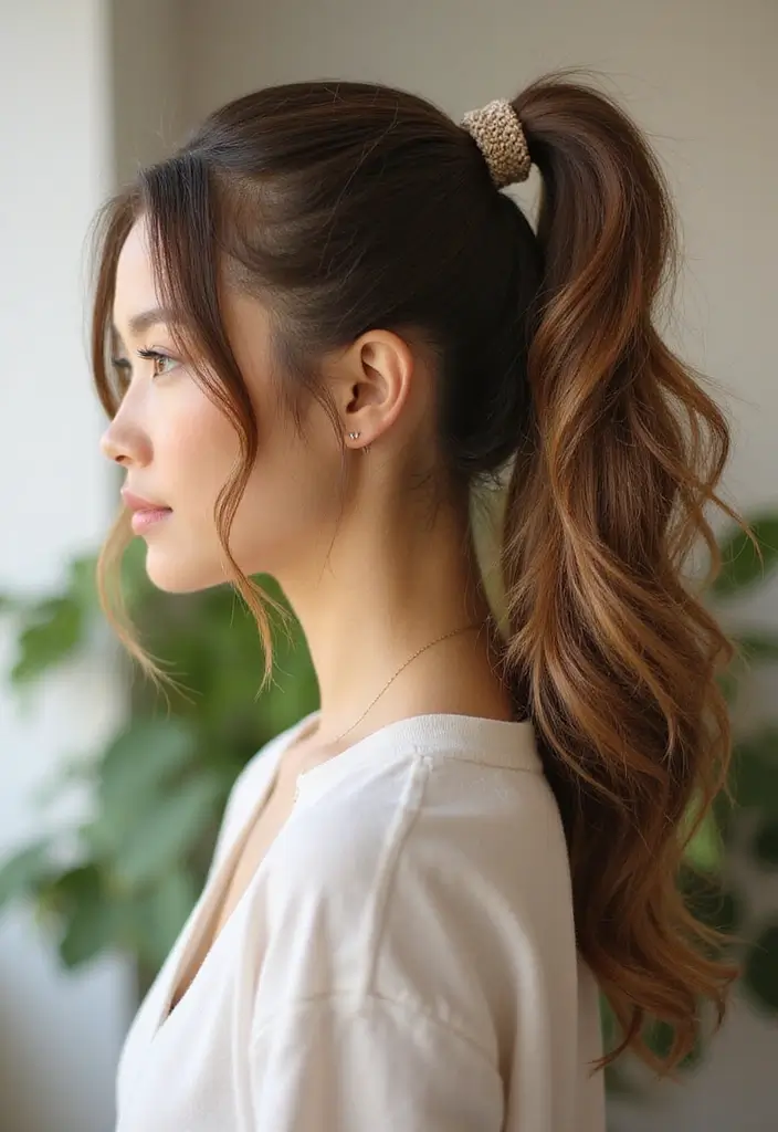 25 Easy Hairstyles to Do When You're Short on Time - 11. Effortless Side Ponytail