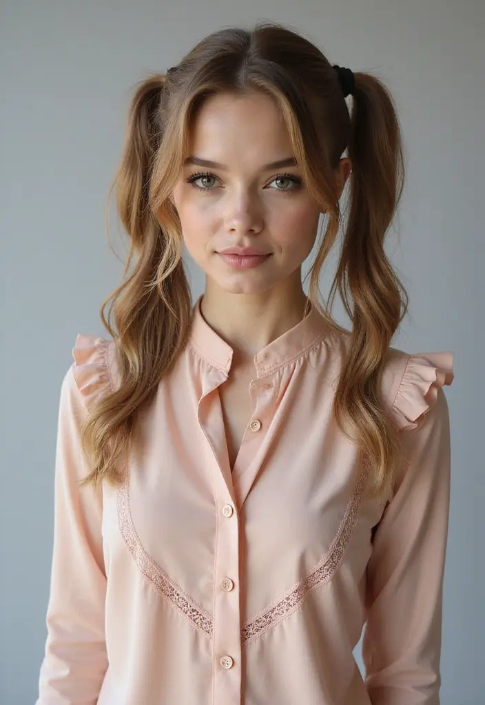 25 Easy Hairstyles to Do When You're Short on Time - 22. Quick Grown-Up Pigtails
