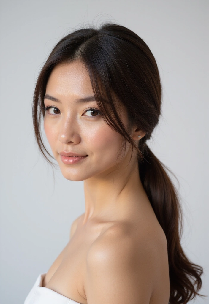 25 Easy Hairstyles to Do When You're Short on Time - 4. Sleek Low Ponytail