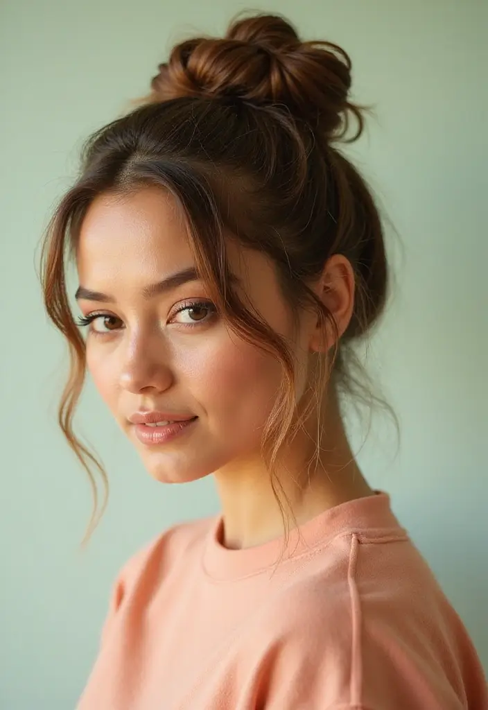 25 Easy Hairstyles to Do When You're Short on Time - 8. Twisted Half-Up Bun