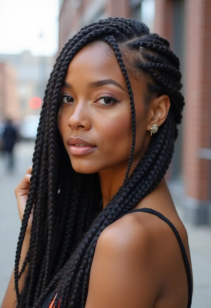 25 Gorgeous Hairstyles Natural to Embrace Your Roots - 16. Box Braids